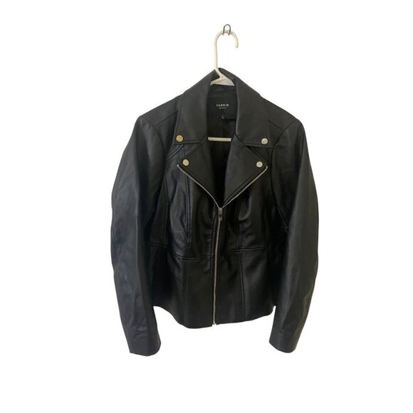 torrid Jackets & Blazers - Torrid Women's Black Faux Leather Full Zip Jacket - 0 (Medium)